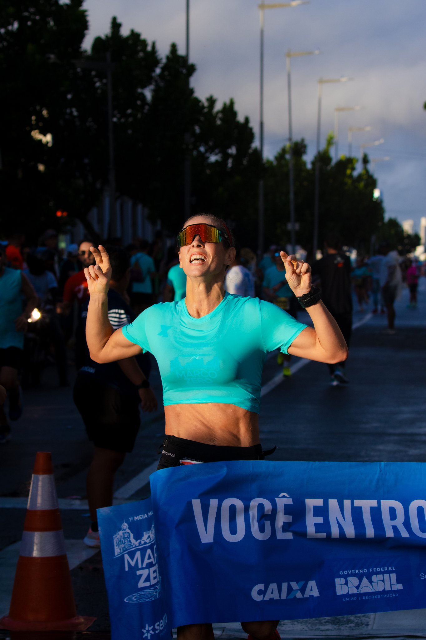 Atletas em percurso da prova